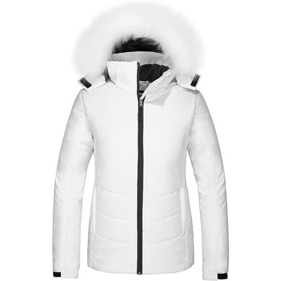 Women's Waterproof Ski Jacket Warm Puffer Jacket Thick Hooded Winter Coat